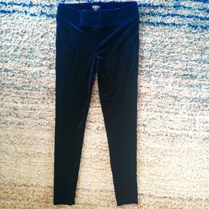 LOFT Navy Velvet Leggings S